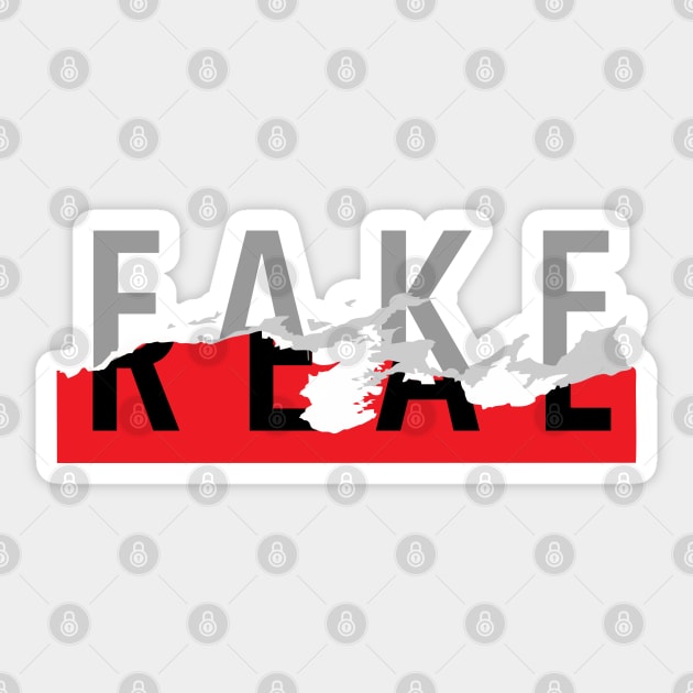 fake real Sticker by CHRONIN